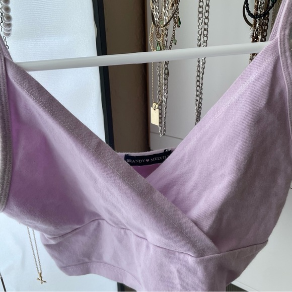 BRANDY MELVILLE PURPLE CROP TOP - Picture 3 of 4